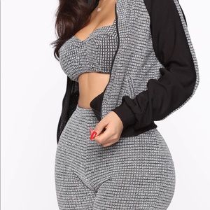 Metallic 3 piece short set including Jacket. WORN ONCE. PERFECT FOR HOLIDAYS